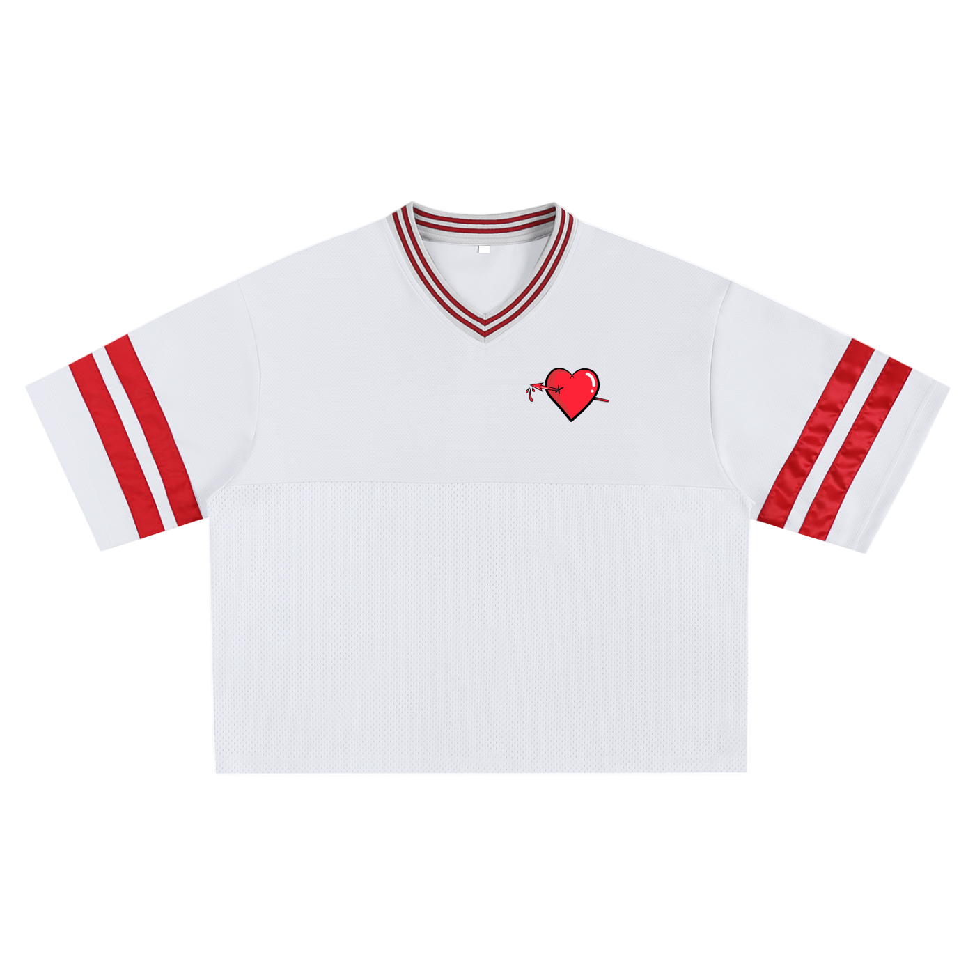 Pierced Heart Mesh Box Jersey