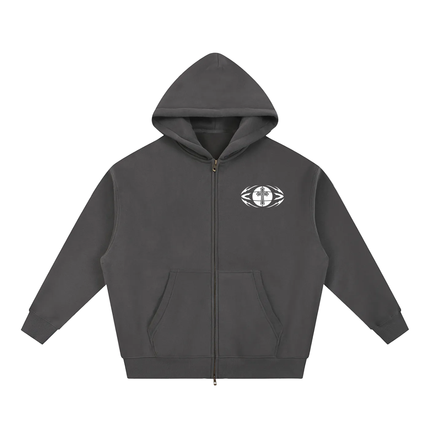 Yahweh Reigns Oversized Box Zip-up Hoodie