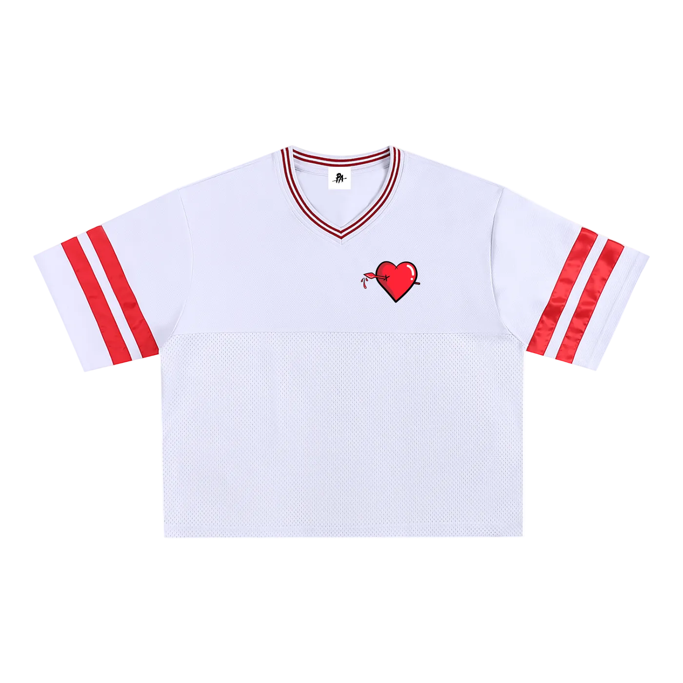 Pierced Heart Mesh Box Jersey