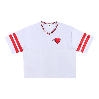 Pierced Heart Mesh Box Jersey