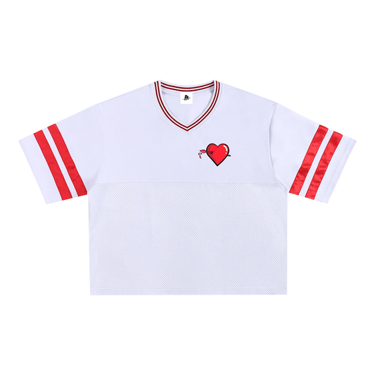 Pierced Heart Mesh Box Jersey