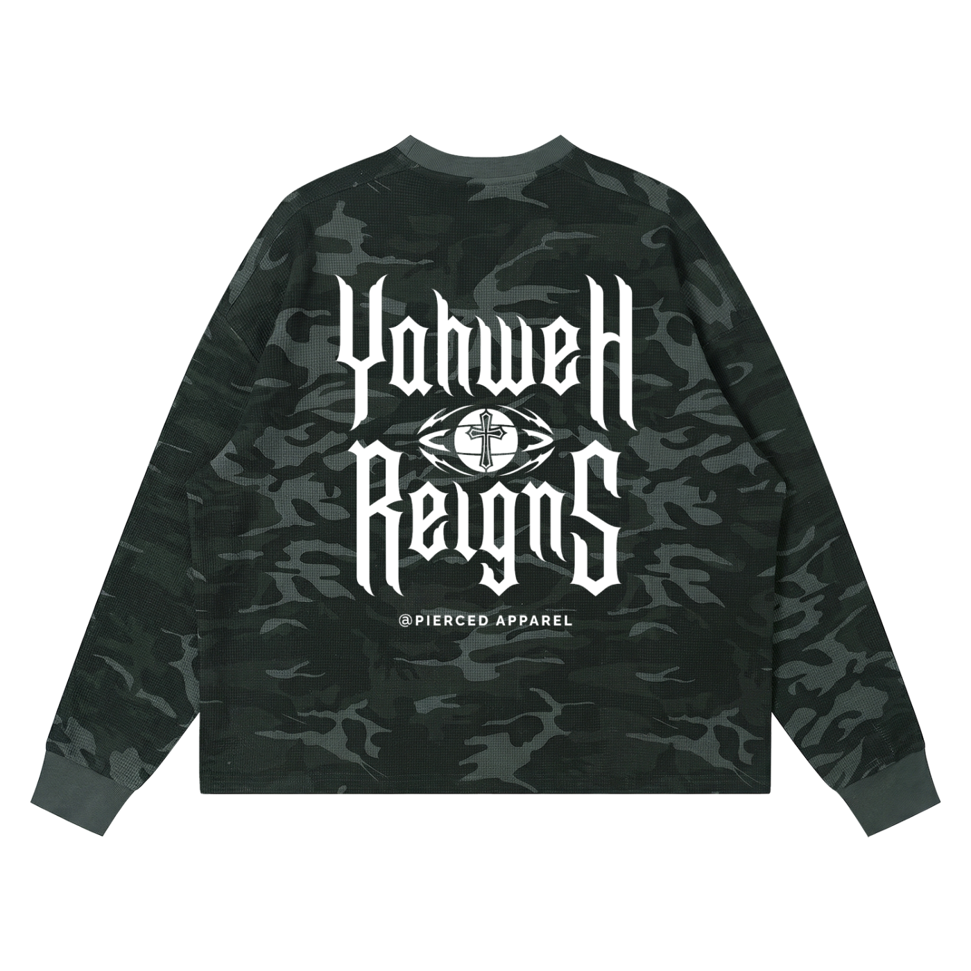 Yahweh Reigns Box Waffle Long Sleeve