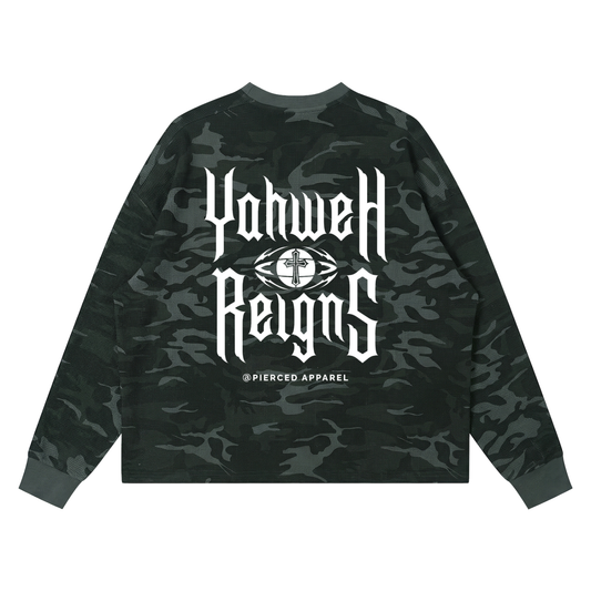 Yahweh Reigns Box Waffle Long Sleeve