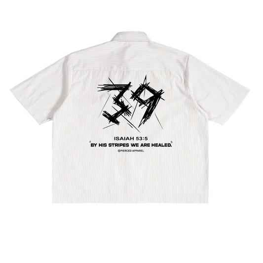 By His Stripes Oversized Stripe Box Button-up