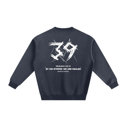 By His Stripes Fleece Sweatshirt