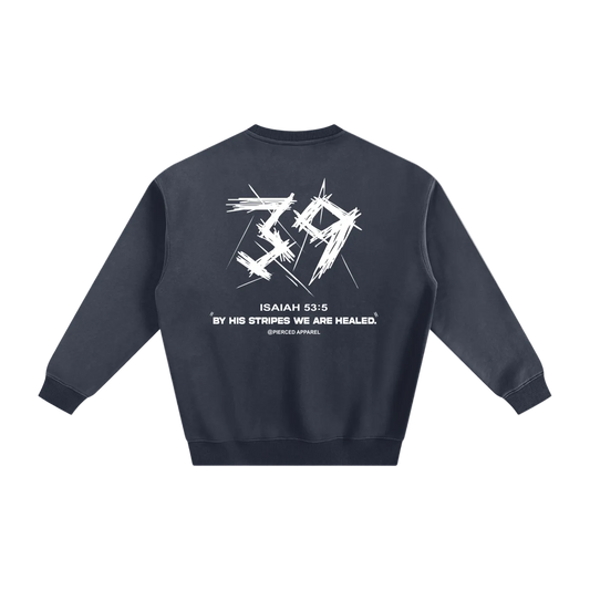 By His Stripes Fleece Sweatshirt