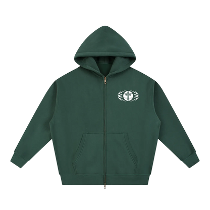 Yahweh Reigns Oversized Box Zip-up Hoodie