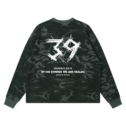 By His Stripes Box waffle Long Sleeve