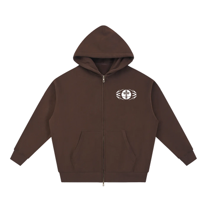 Yahweh Reigns Oversized Box Zip-up Hoodie