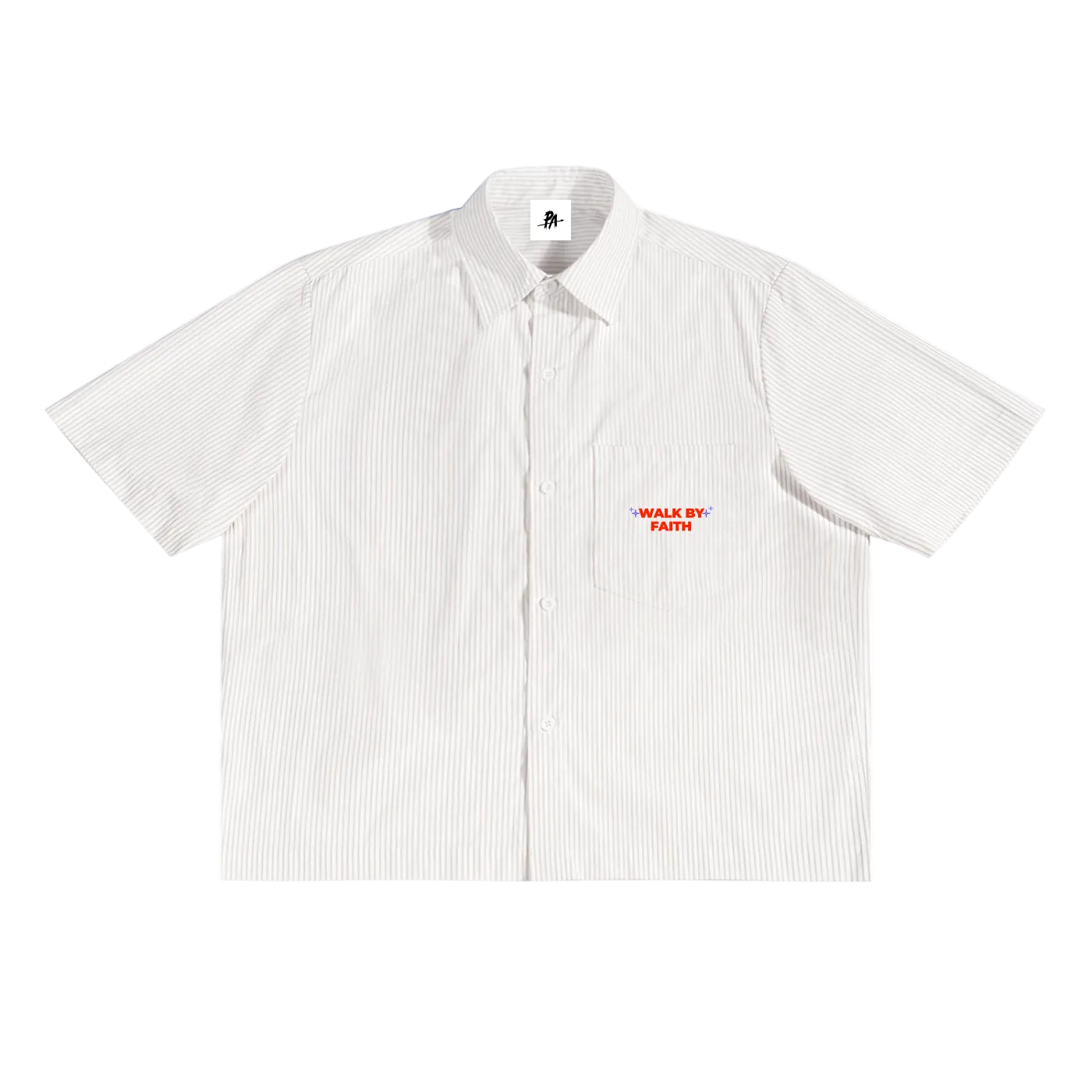 Walk By Faith Oversized Stripe Box Button-Up