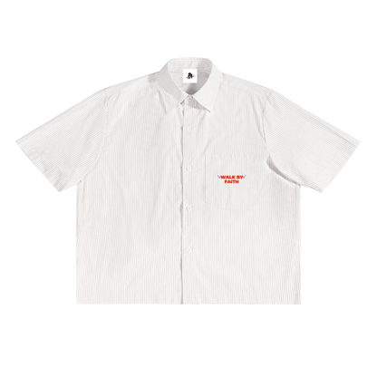 Walk By Faith Oversized Stripe Box Button-Up