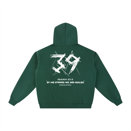 By His Stripes Zip-Up Hoodie