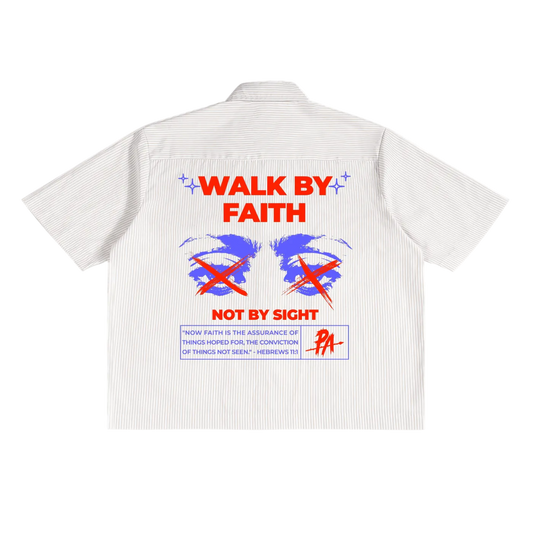 Walk By Faith Oversized Stripe Box Button-Up