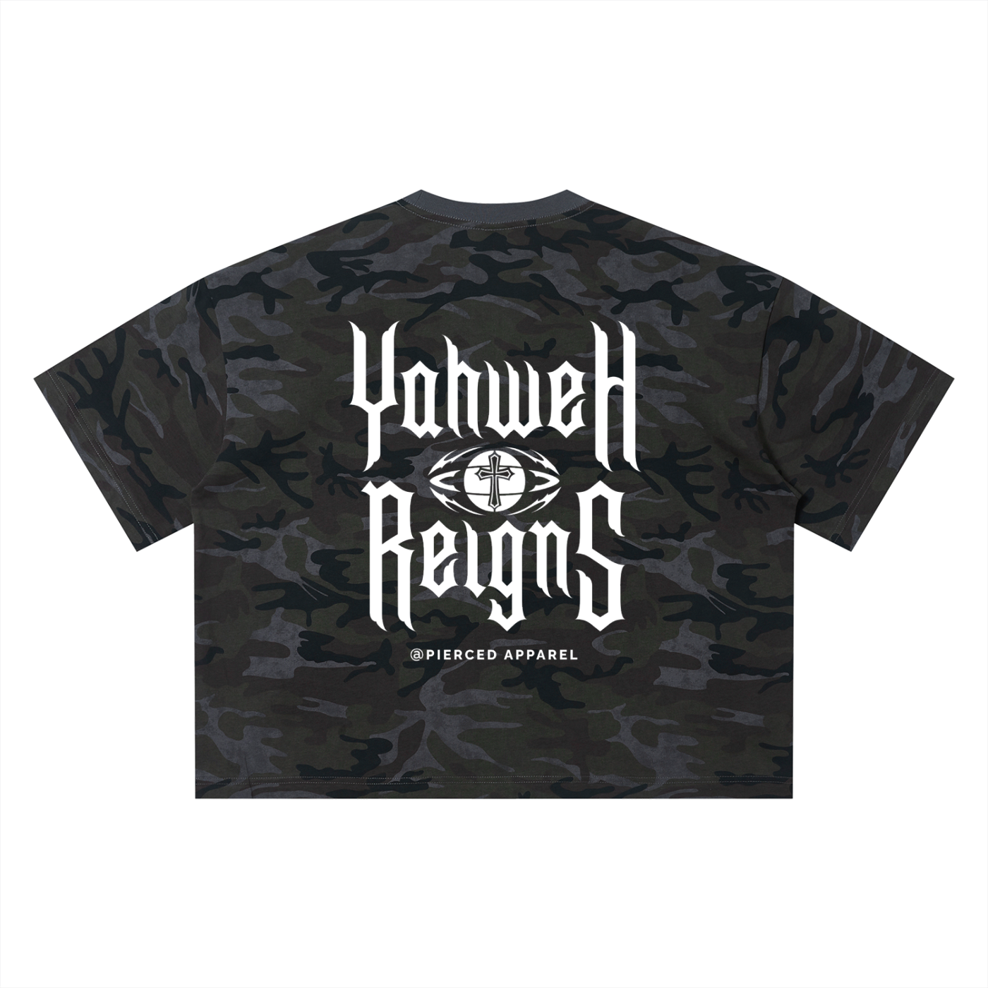 Yahweh Reigns Camo Box Tee