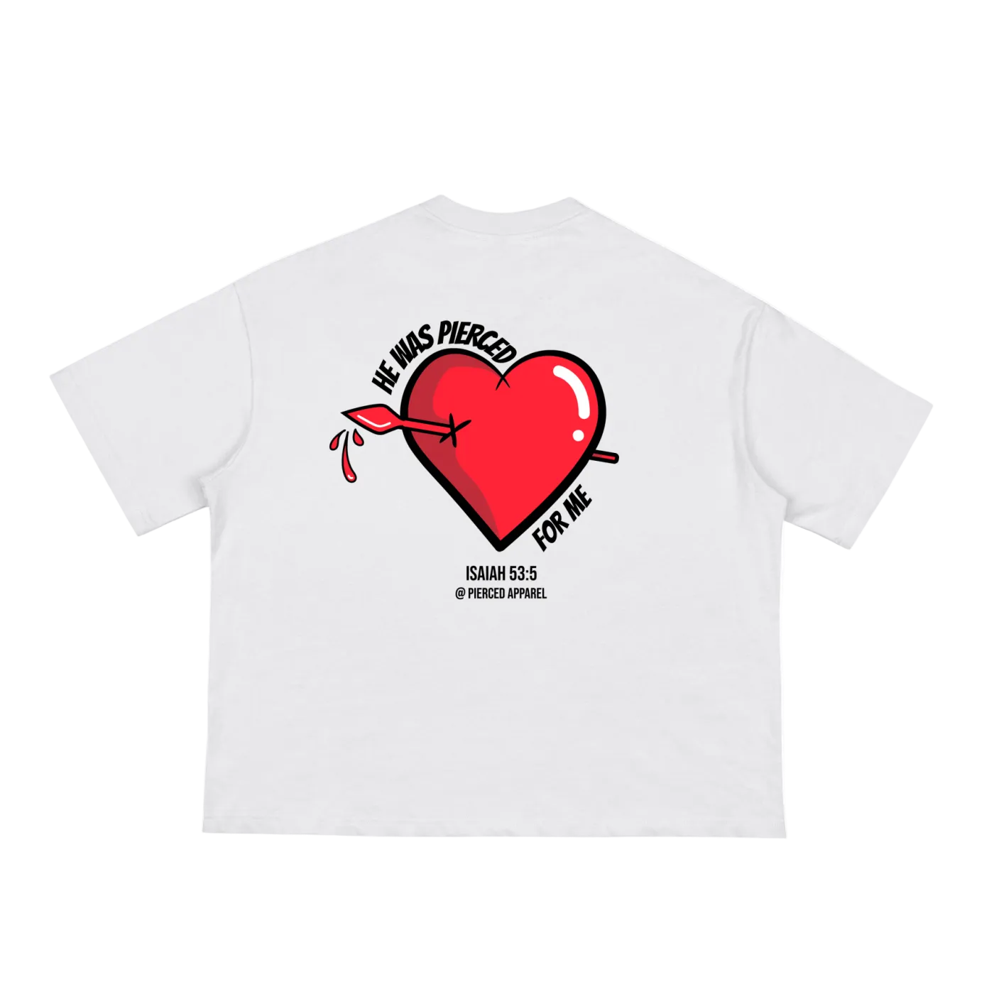 Pierced Heart Loose Boxy Tee