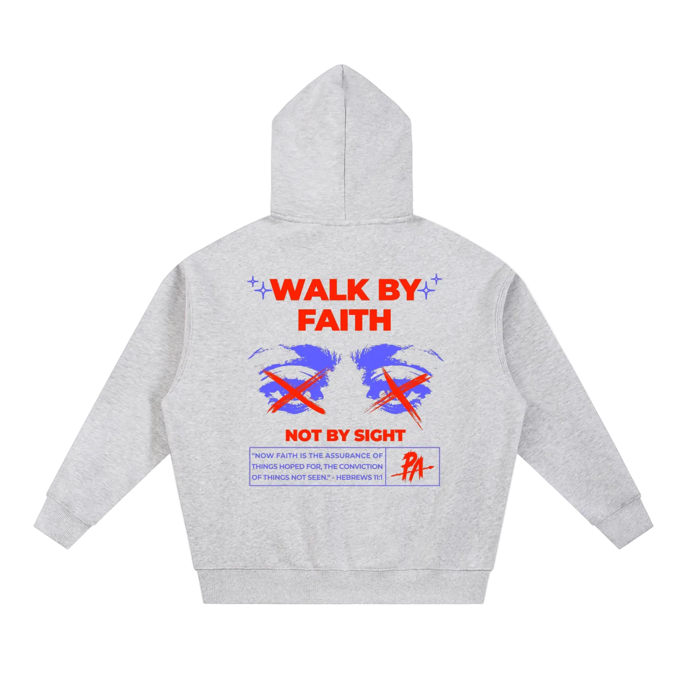 Walk By faith Oversized Box Zip-Up Hoodie