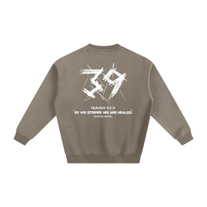 By His Stripes Fleece Sweatshirt