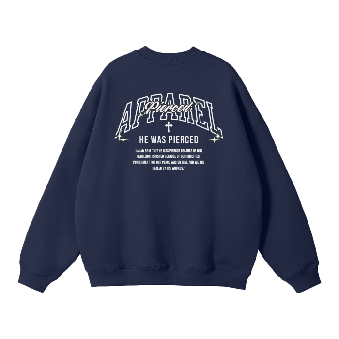 Retro Pierced Apparel Unisex Solid Fleece Sweatshirt