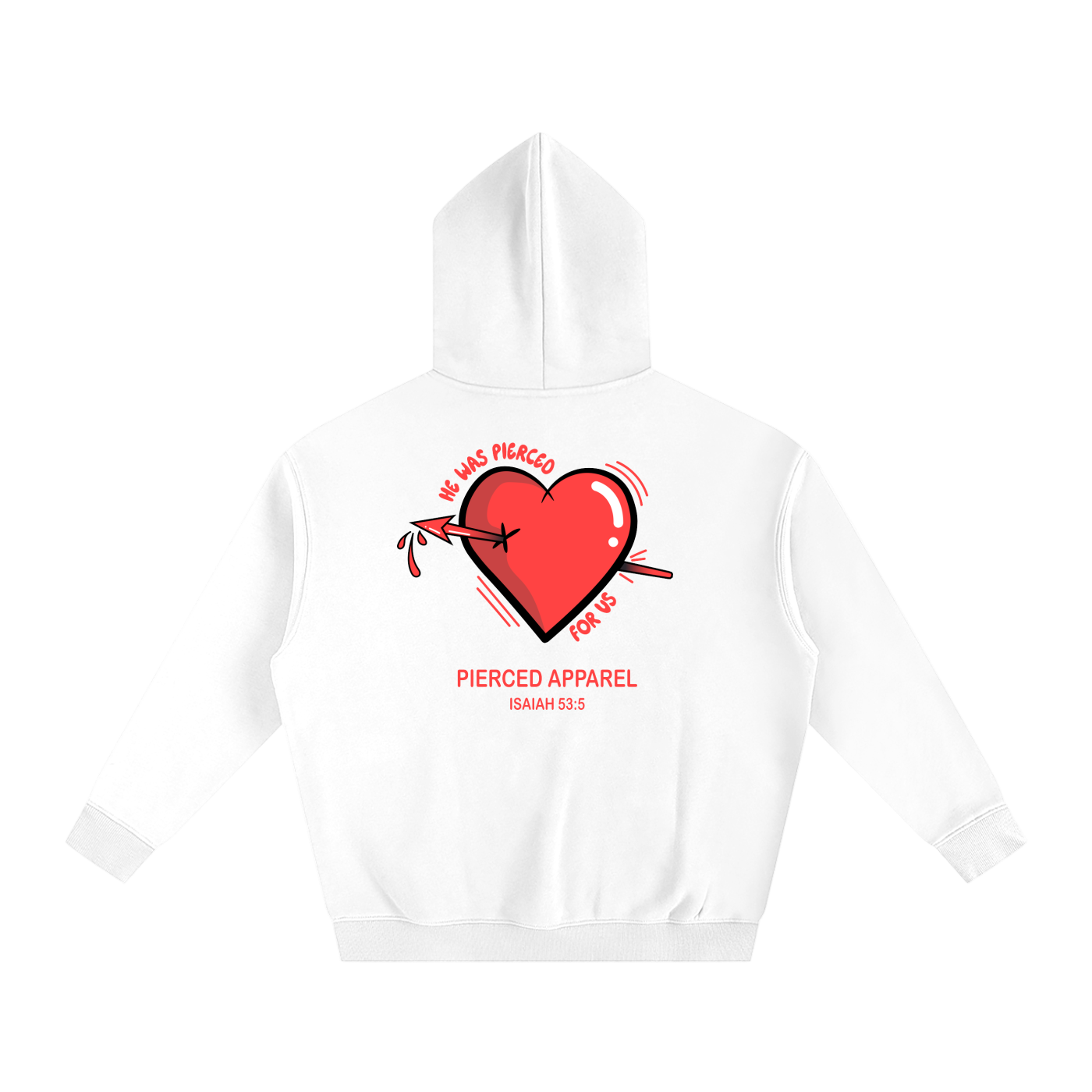 Oversize Pierced Heart Hoodie