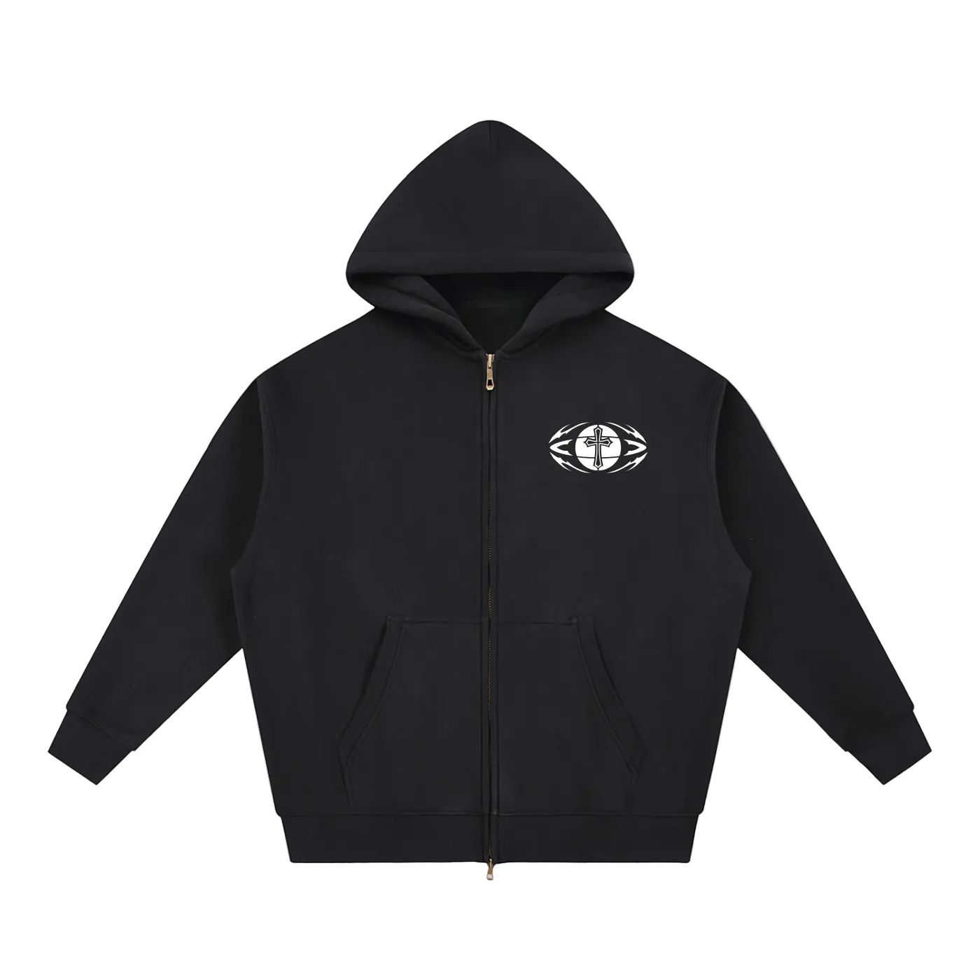 Yahweh Reigns Oversized Box Zip-up Hoodie