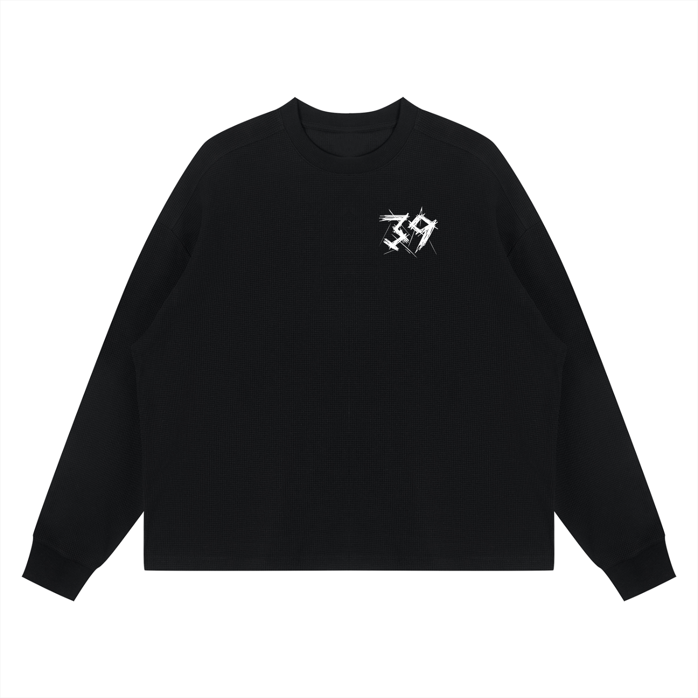 By His Stripes Box waffle Long Sleeve