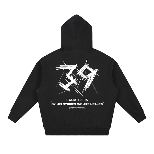 By His Stripes Oversized Box Fit Hoodie