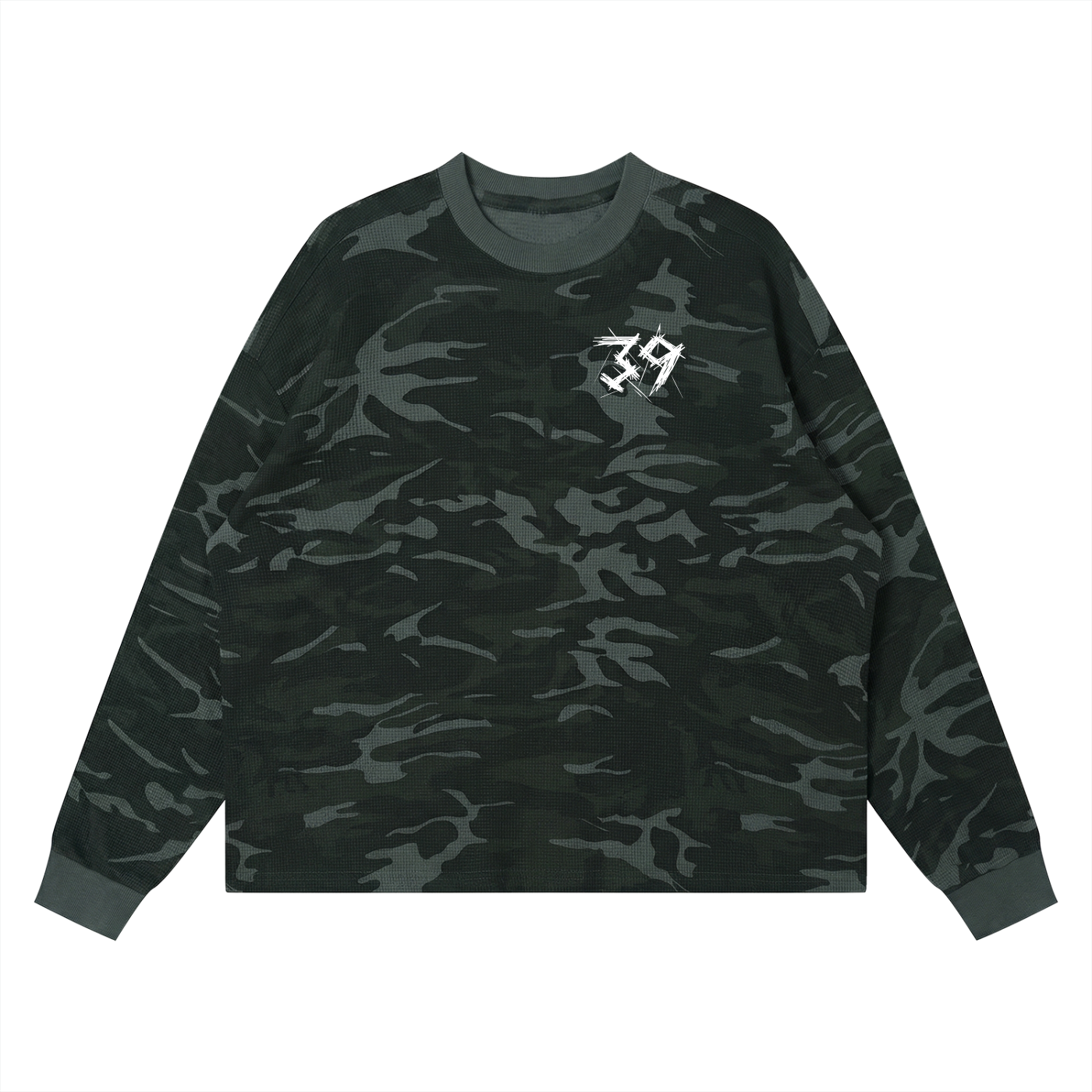 By His Stripes Box waffle Long Sleeve