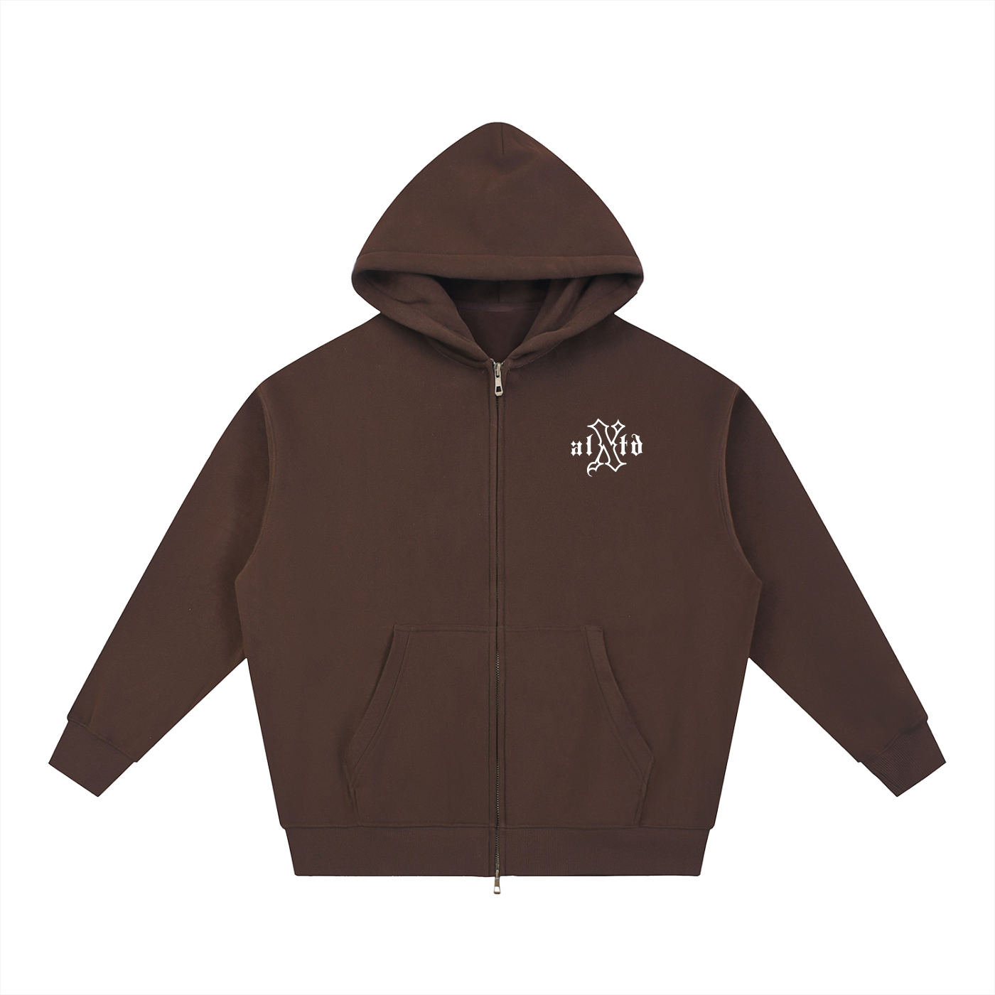 Exalted Oversized Box Zip-Up Hoodie