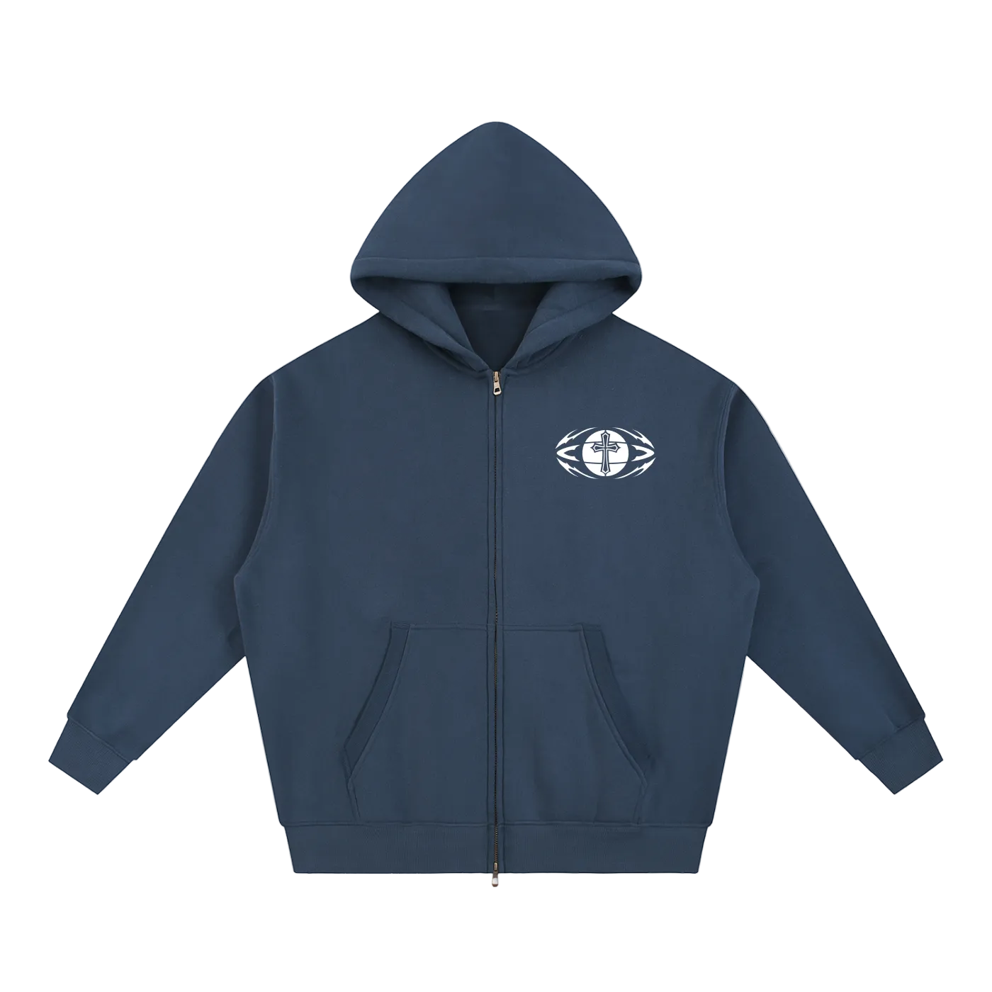 Yahweh Reigns Oversized Box Zip-up Hoodie