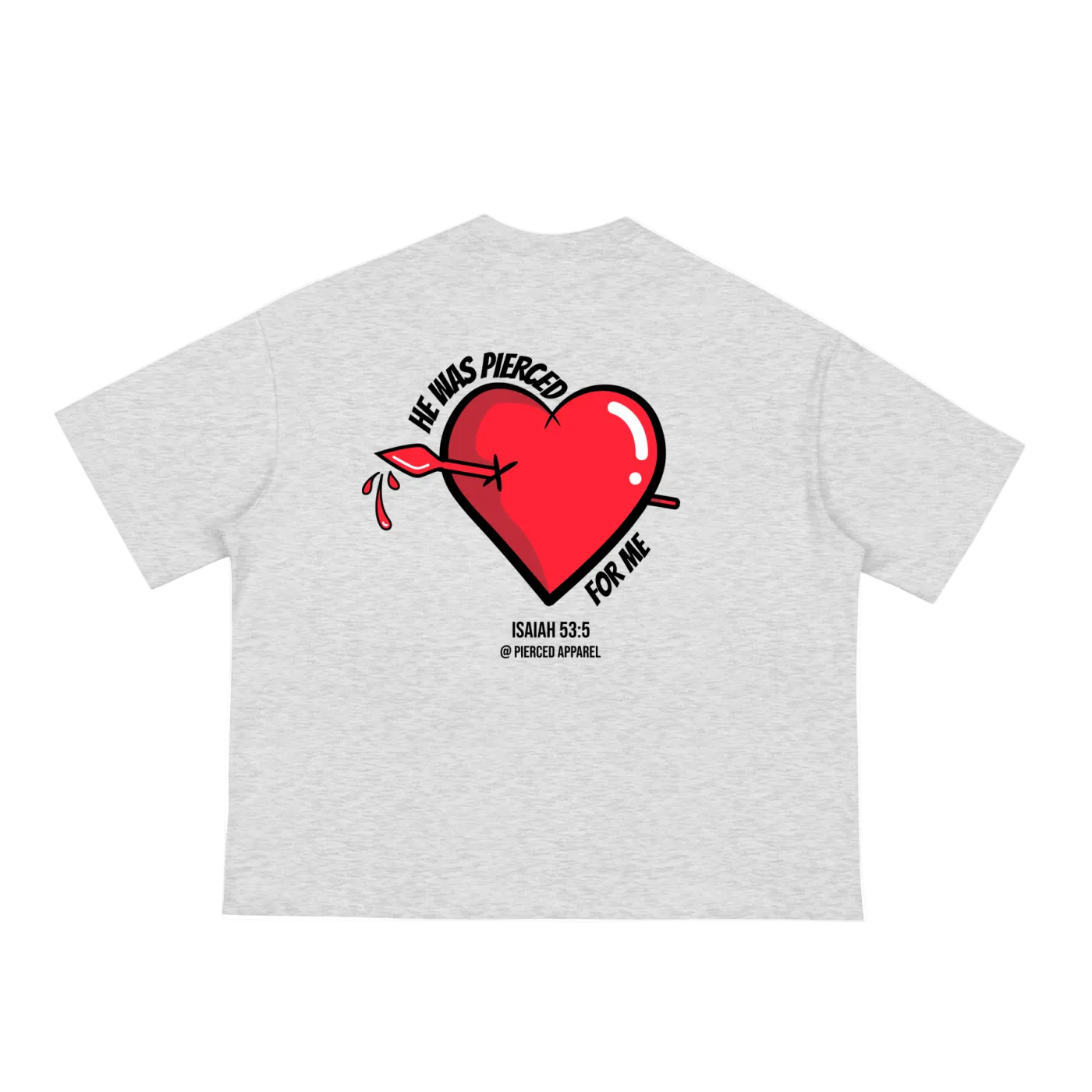 Pierced Heart Loose Boxy Tee