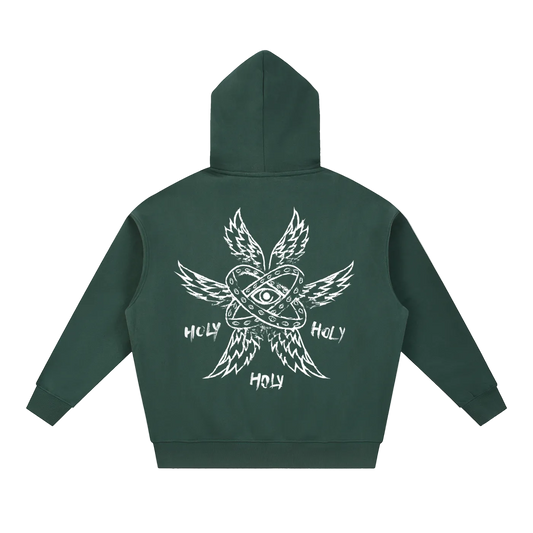 Holy Oversized Box Zip-Up Hoodie