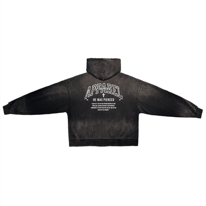 Retro PA Frayed Zip Hoodie