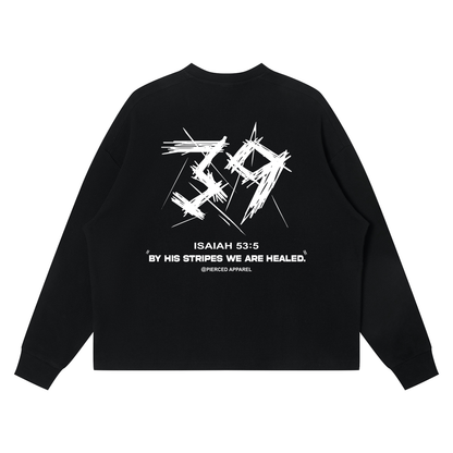 By His Stripes Box waffle Long Sleeve