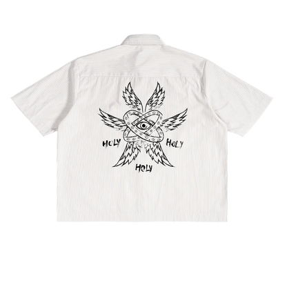 Holy Oversized Stripe Box Button-up