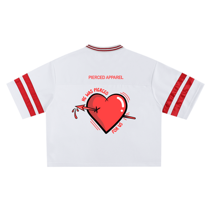 Pierced Heart Mesh Box Jersey