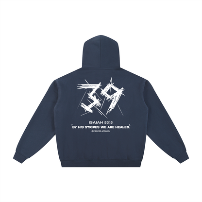 By His Stripes Zip-Up Hoodie
