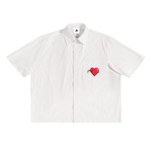 Oversized Stripe Box Button-Up