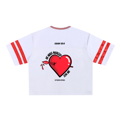 Pierced Heart Mesh Box Jersey
