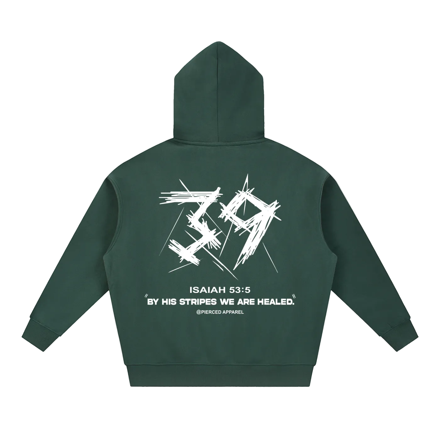 By His Stripes Oversized Box Zip-up Hoodie