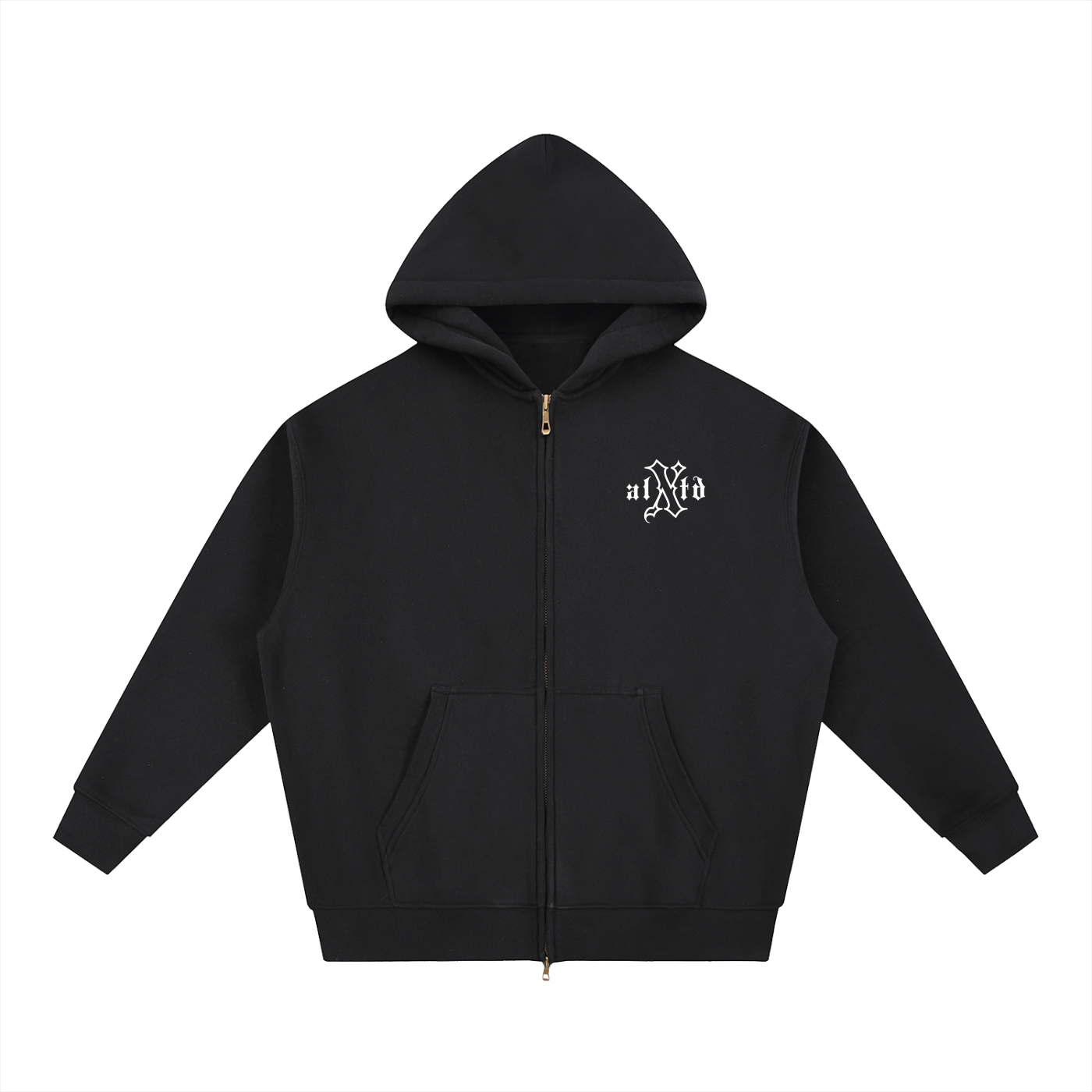 Exalted Oversized Box Zip-Up Hoodie