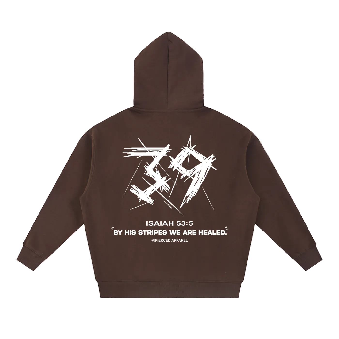 By His Stripes Oversized Box Zip-up Hoodie