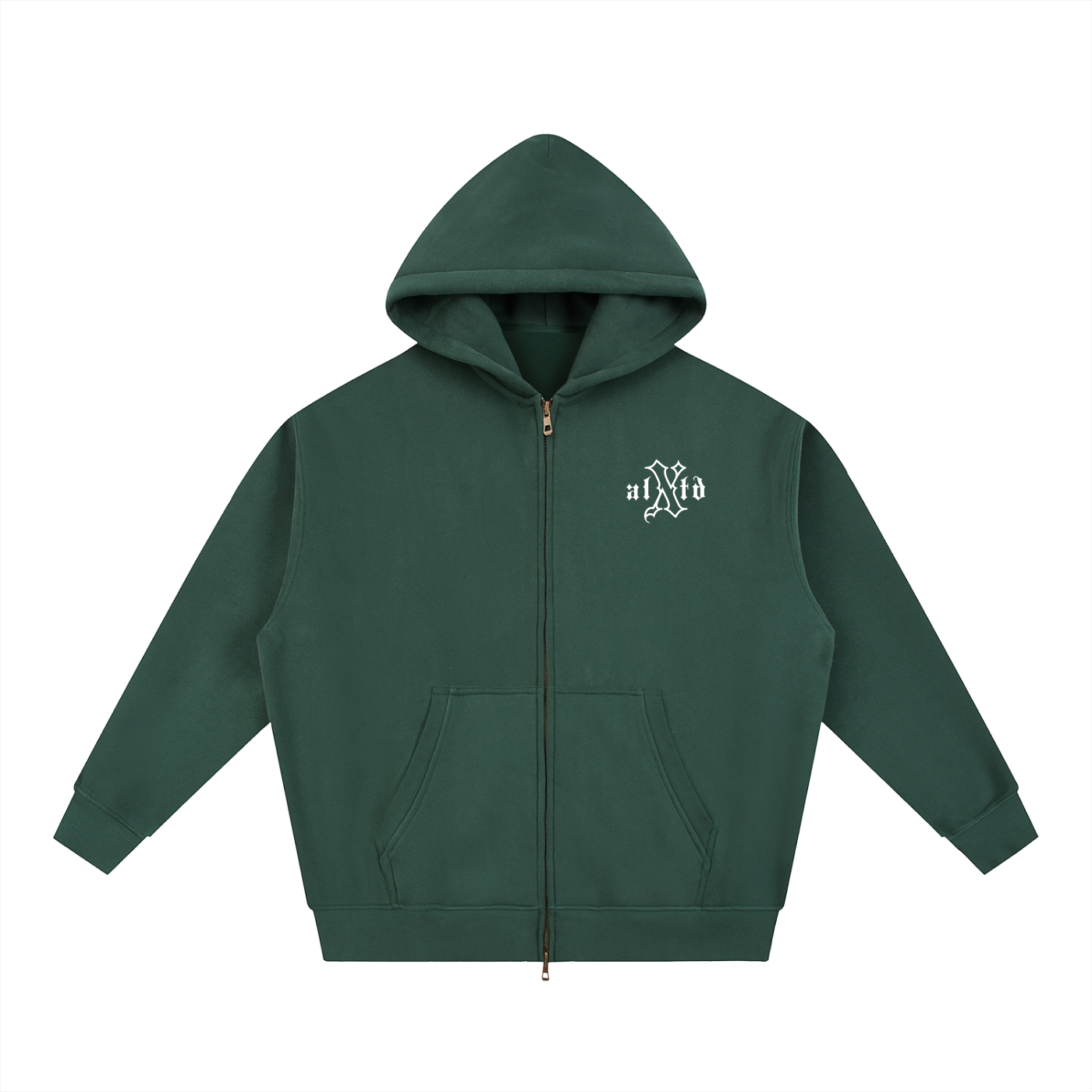 Exalted Oversized Box Zip-Up Hoodie